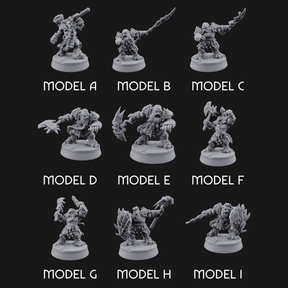 Smouldering Fire Dwarf Fighters Miniature for Dungeons and Dragons, Pathfinder or other TTRPGs