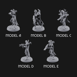 Weapons Bristling Elite Corpse Fleet Infantry Miniature for Dungeons and Dragons, Pathfinder or other TTRPGs