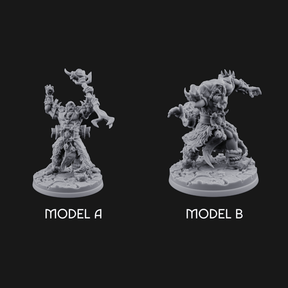 Arms Raised Conjuring Orc Sorcerers Miniature for Dungeons and Dragons, Pathfinder or other TTRPGs