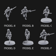 Bayonet Charging World War 2 Japanese Riflemen Miniature for Dungeons and Dragons, Pathfinder or other TTRPGs
