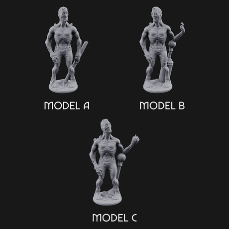 Stitched Together Zombie Brutes Miniature for Dungeons and Dragons, Pathfinder or other TTRPGs