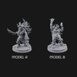 Horns Crowned Spellcasting Orc Shamen Miniature for Dungeons and Dragons, Pathfinder or other TTRPGs