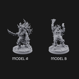 Horns Crowned Spellcasting Orc Shamen Miniature for Dungeons and Dragons, Pathfinder or other TTRPGs