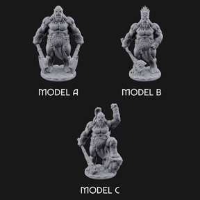 Dragging The Cleavers Orc Warriors Miniature for Dungeons and Dragons, Pathfinder or other TTRPGs