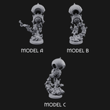 Floating Above Dwarf Bombardiers Miniature for Dungeons and Dragons, Pathfinder or other TTRPGs