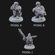 Guns Blazing Space Dwarf Assault Troopers Miniature for Dungeons and Dragons, Pathfinder or other TTRPGs