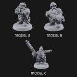 Guns Blazing Space Dwarf Assault Troopers Miniature for Dungeons and Dragons, Pathfinder or other TTRPGs