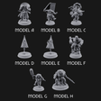 Turned Townsfolk Oni Fighters Miniature for Dungeons and Dragons, Pathfinder or other TTRPGs