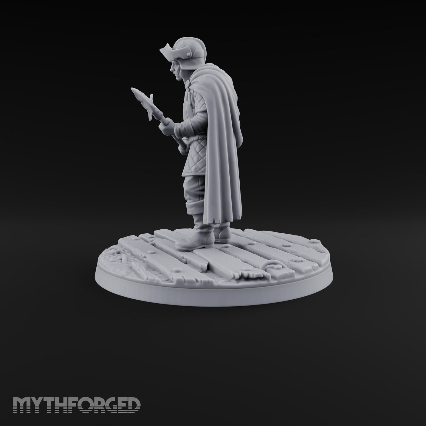 Holding the Line Human Guard A Miniature for Dungeons and Dragons, Pathfinder or other TTRPGs