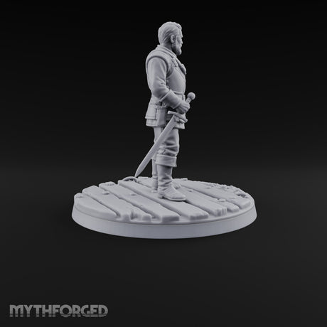 Holding the Line Human Guard E Miniature for Dungeons and Dragons, Pathfinder or other TTRPGs