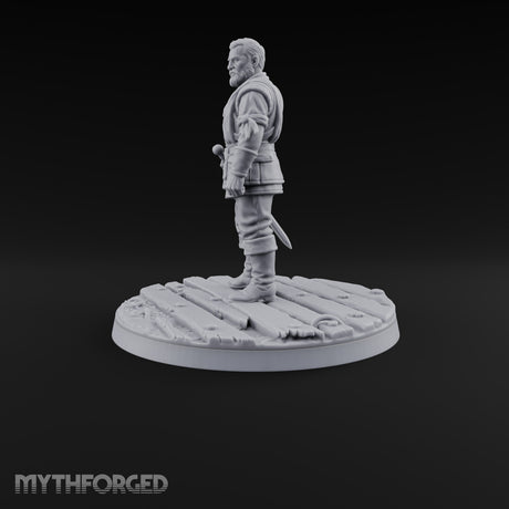 Holding the Line Human Guard E Miniature for Dungeons and Dragons, Pathfinder or other TTRPGs