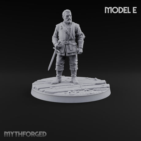 Holding the Line Human Guards Miniature for Dungeons and Dragons, Pathfinder or other TTRPGs