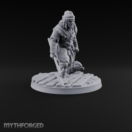 Holding the Line Human Guard G Miniature for Dungeons and Dragons, Pathfinder or other TTRPGs