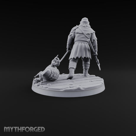 Holding the Line Human Guard G Miniature for Dungeons and Dragons, Pathfinder or other TTRPGs