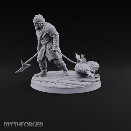 Holding the Line Human Guard G Miniature for Dungeons and Dragons, Pathfinder or other TTRPGs