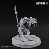 Staff Wielding Fangs Ratfolk A Miniature for Dungeons and Dragons, Pathfinder or other TTRPGs