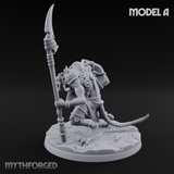 Staff Wielding Fangs Ratfolk A Miniature for Dungeons and Dragons, Pathfinder or other TTRPGs