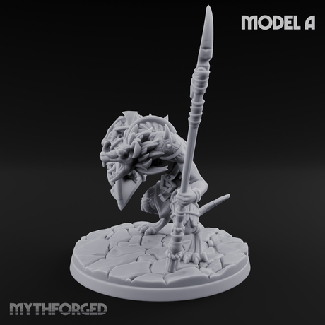 Staff Wielding Fangs Ratfolk A Miniature for Dungeons and Dragons, Pathfinder or other TTRPGs