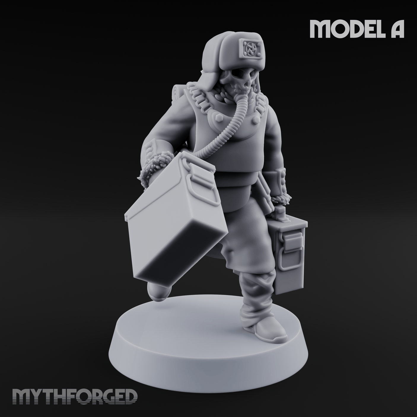Munitions Running Human Guardsmen Miniature for Dungeons and Dragons, Pathfinder or other TTRPGs
