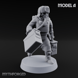Munitions Running Human Guardsmen Miniature for Dungeons and Dragons, Pathfinder or other TTRPGs