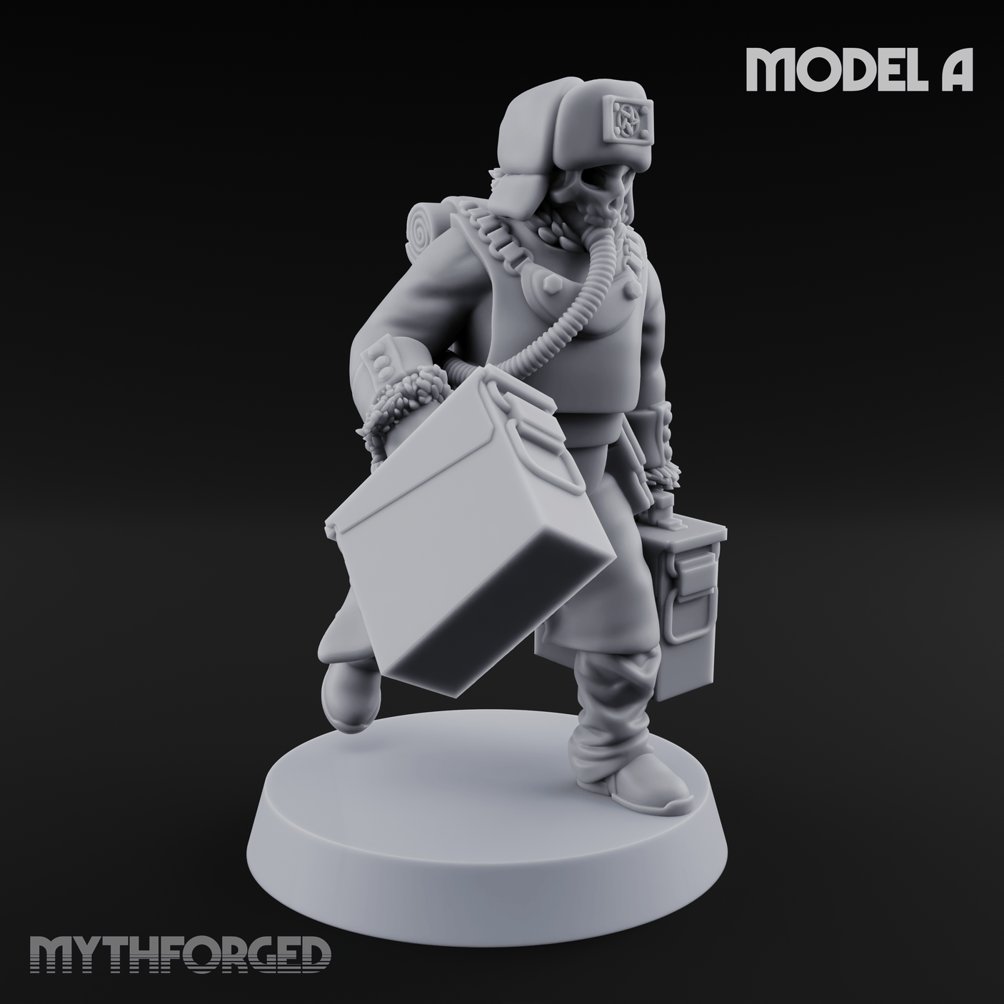 Munitions Running Human Guardsmen Miniature for Dungeons and Dragons, Pathfinder or other TTRPGs