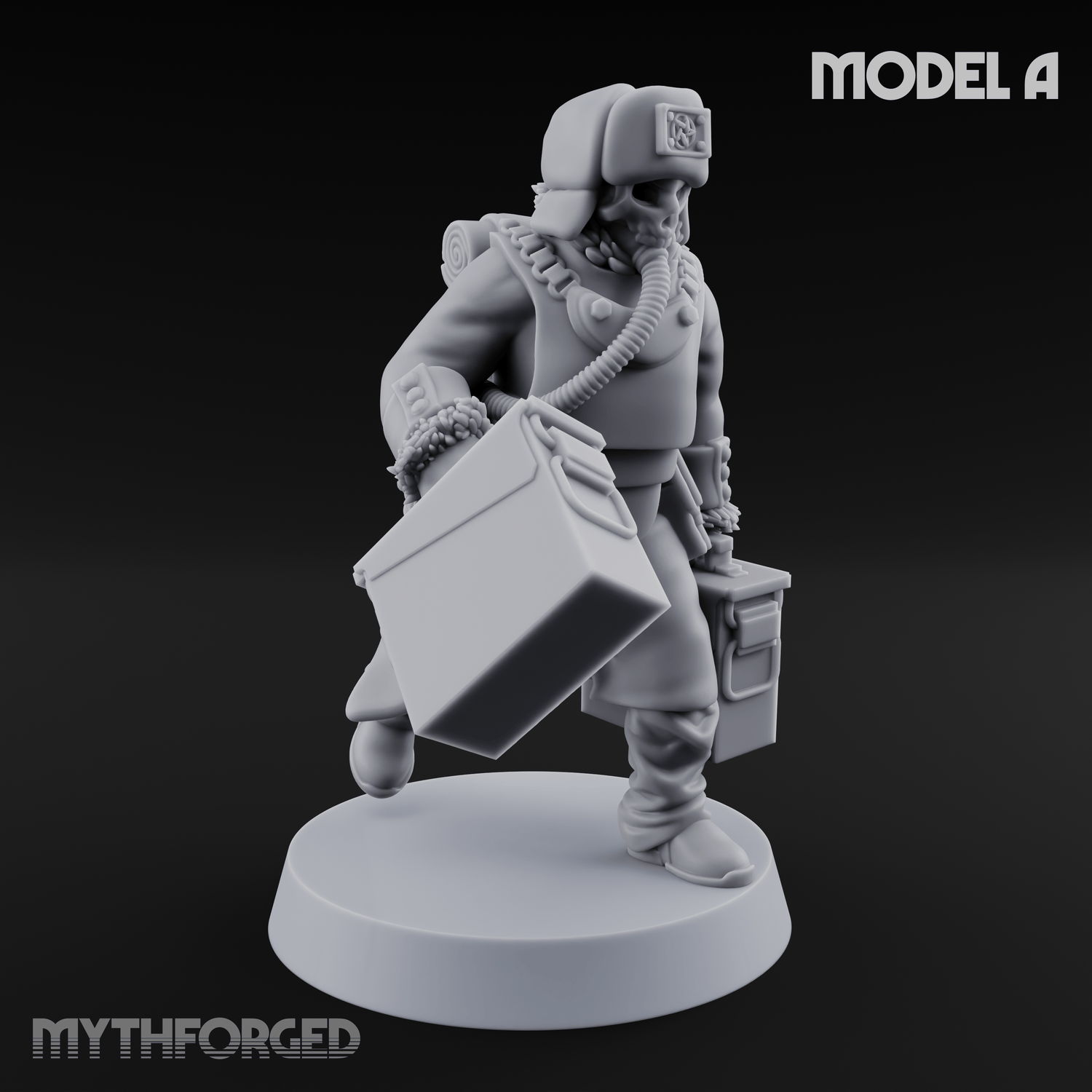 Munitions Running Human Guardsmen Miniature for Dungeons and Dragons, Pathfinder or other TTRPGs