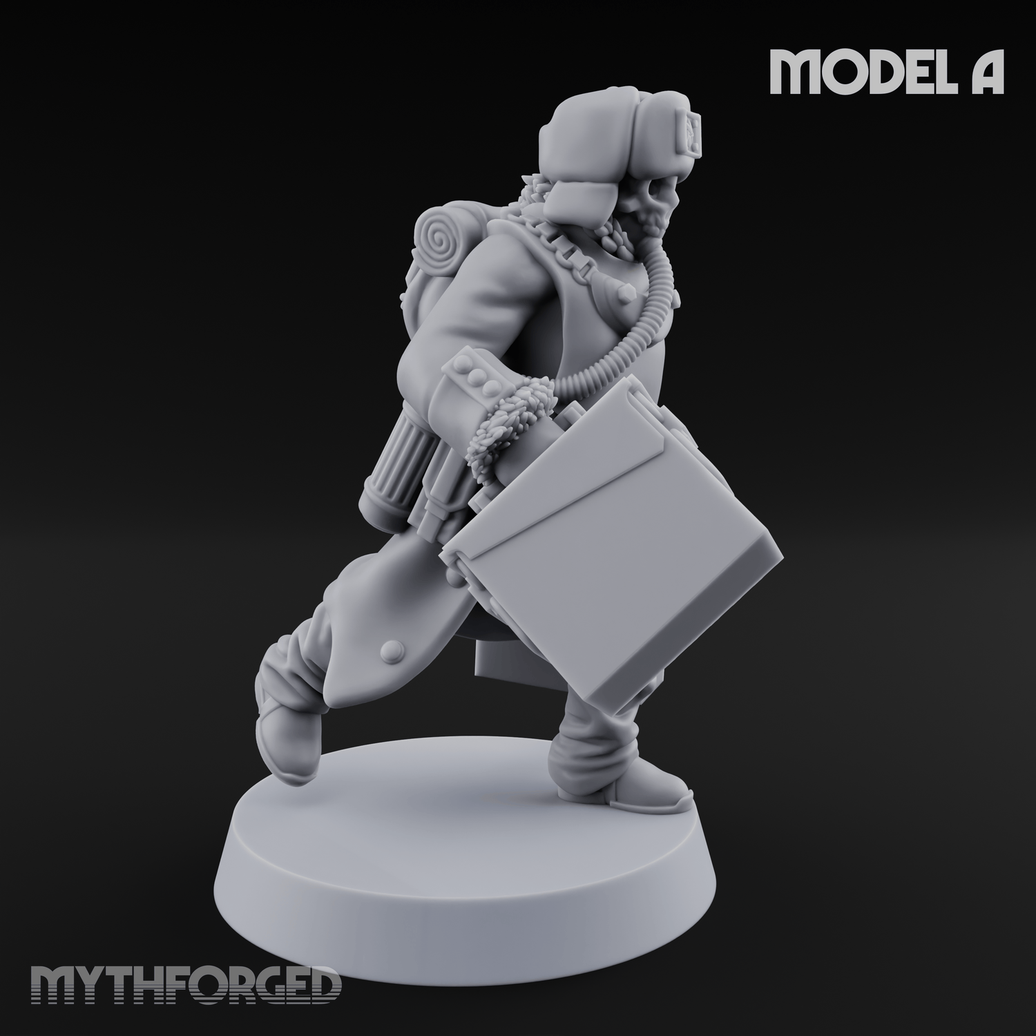 Munitions Running Human Guardsmen Miniature for Dungeons and Dragons, Pathfinder or other TTRPGs