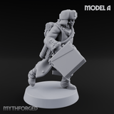 Munitions Running Human Guardsmen Miniature for Dungeons and Dragons, Pathfinder or other TTRPGs