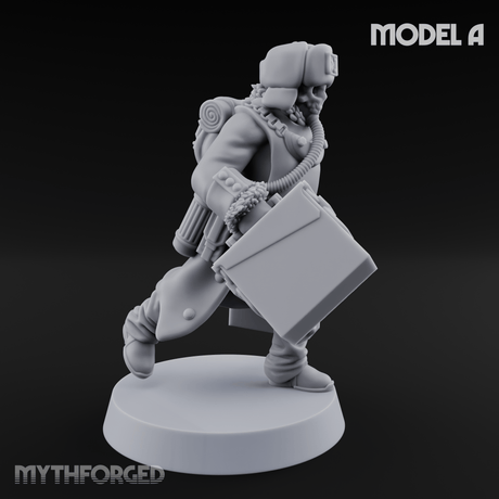 Munitions Running Human Guardsmen Miniature for Dungeons and Dragons, Pathfinder or other TTRPGs