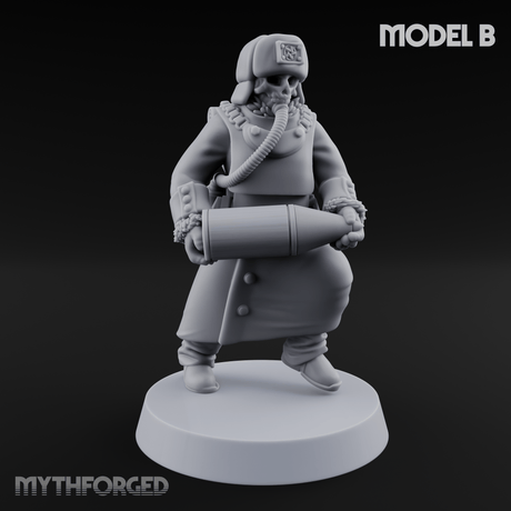 Munitions Running Human Guardsmen Miniature for Dungeons and Dragons, Pathfinder or other TTRPGs