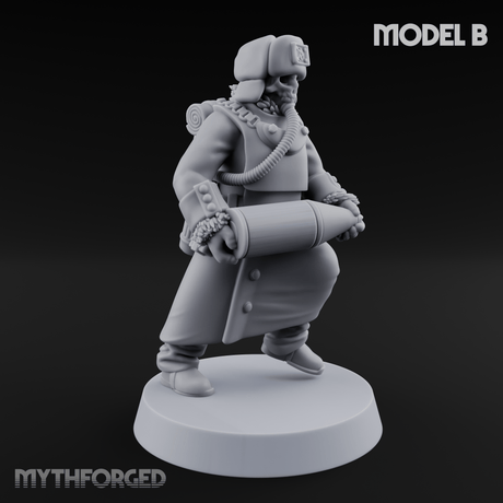 Munitions Running Human Guardsmen B Miniature for Dungeons and Dragons, Pathfinder or other TTRPGs
