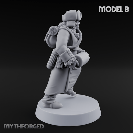 Munitions Running Human Guardsmen B Miniature for Dungeons and Dragons, Pathfinder or other TTRPGs