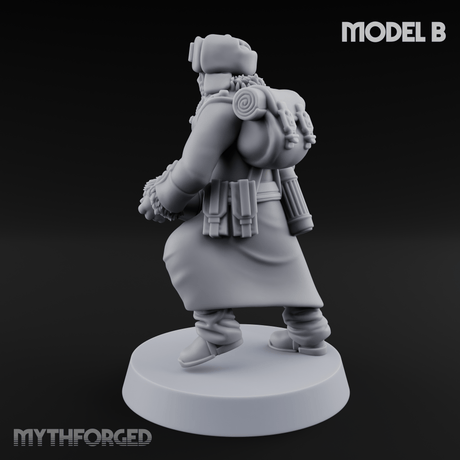 Munitions Running Human Guardsmen B Miniature for Dungeons and Dragons, Pathfinder or other TTRPGs