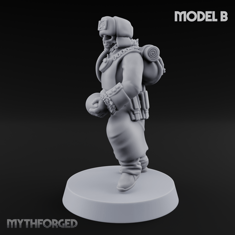 Munitions Running Human Guardsmen B Miniature for Dungeons and Dragons, Pathfinder or other TTRPGs