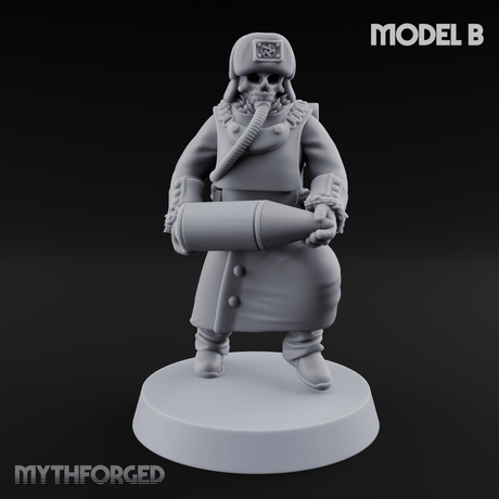 Munitions Running Human Guardsmen B Miniature for Dungeons and Dragons, Pathfinder or other TTRPGs