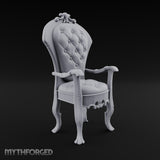Button Count Exceeds Staff Count Ornate Tufted Armchair