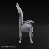 Button Count Exceeds Staff Count Ornate Tufted Armchair