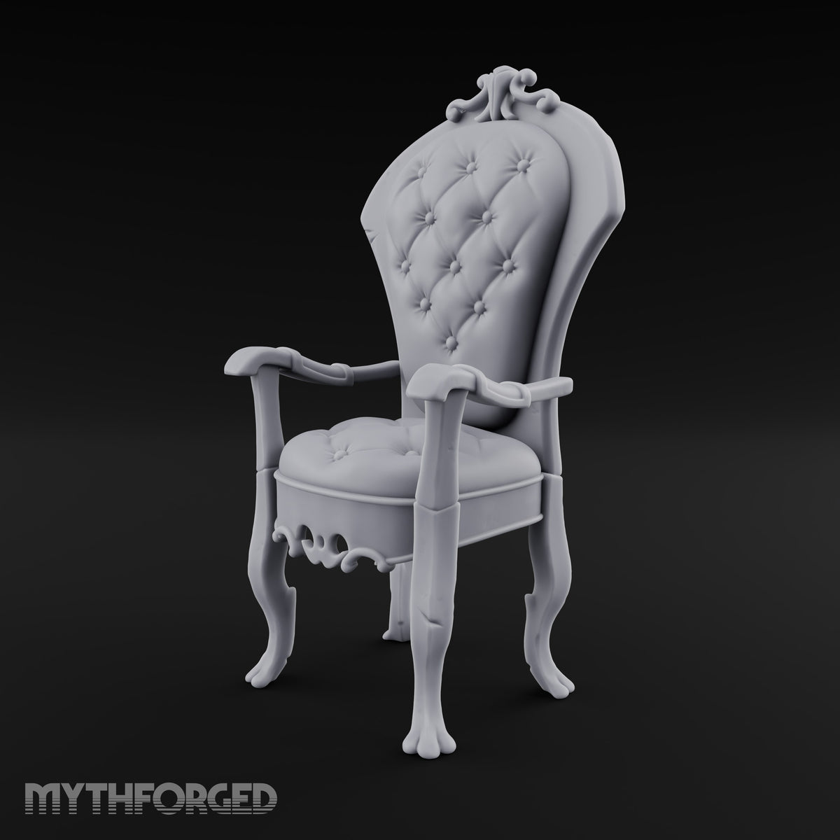 Button Count Exceeds Staff Count Ornate Tufted Armchair