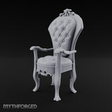 Button Count Exceeds Staff Count Ornate Tufted Armchair