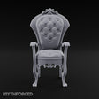 Button Count Exceeds Staff Count Ornate Tufted Armchair