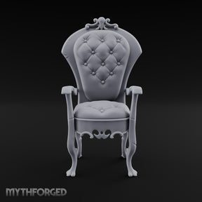 Button Count Exceeds Staff Count Ornate Tufted Armchair