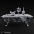 Feast Abandoned Mid-Toast Ornate Banquet Table