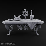 Feast Abandoned Mid-Toast Ornate Banquet Table