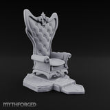 Vacant, but Still Reserved Ornate Tufted Throne