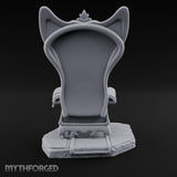 Vacant, but Still Reserved Ornate Tufted Throne