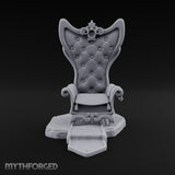 Vacant, but Still Reserved Ornate Tufted Throne