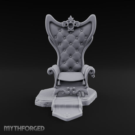 Vacant, but Still Reserved Ornate Tufted Throne