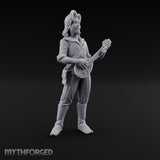 Guitar Shredding Human Bard Miniature for Dungeons and Dragons, Pathfinder or other TTRPGs