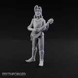 Guitar Shredding Human Bard Miniature for Dungeons and Dragons, Pathfinder or other TTRPGs
