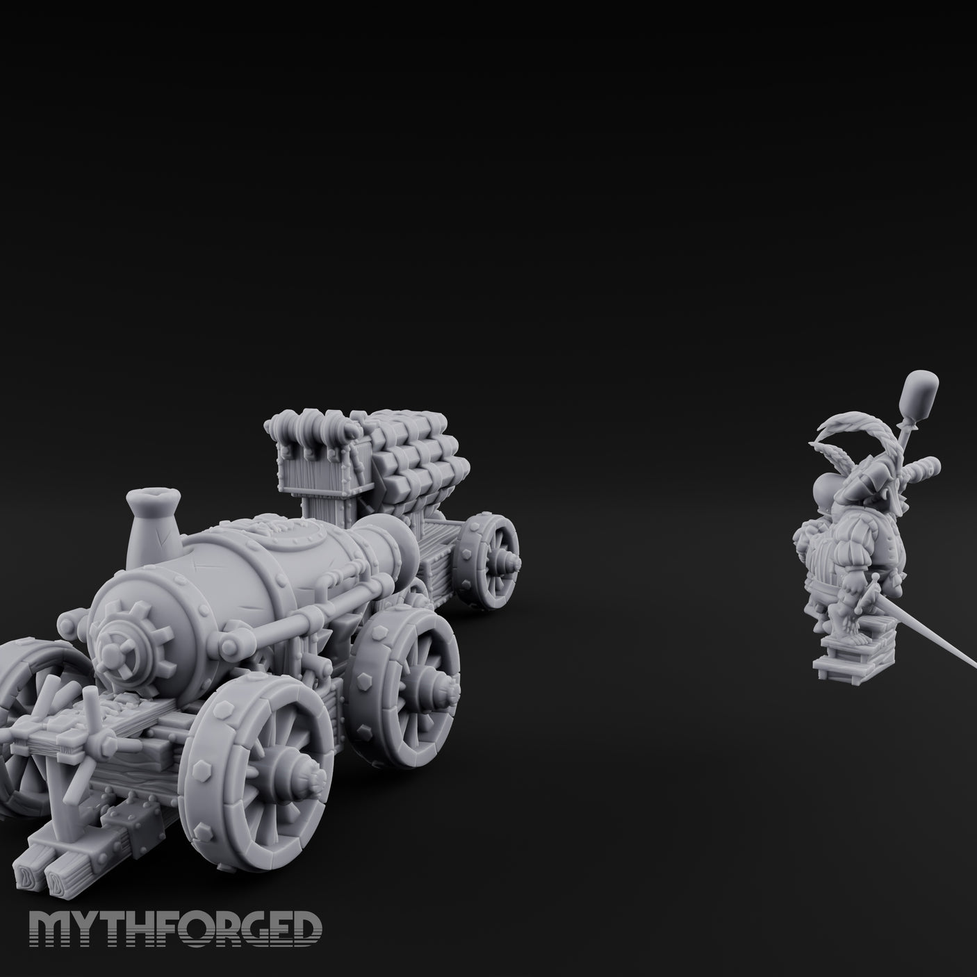 Spyglass Spotting Artillery Crew Set Miniature for Dungeons and Dragons, Pathfinder or other TTRPGs
